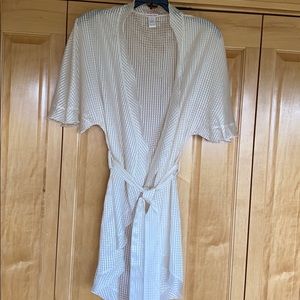 Silk cotton sheer robe